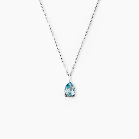 Collier Goutte Or Blanc Topaze - Colliers avec pierres Femme | Marc Orian