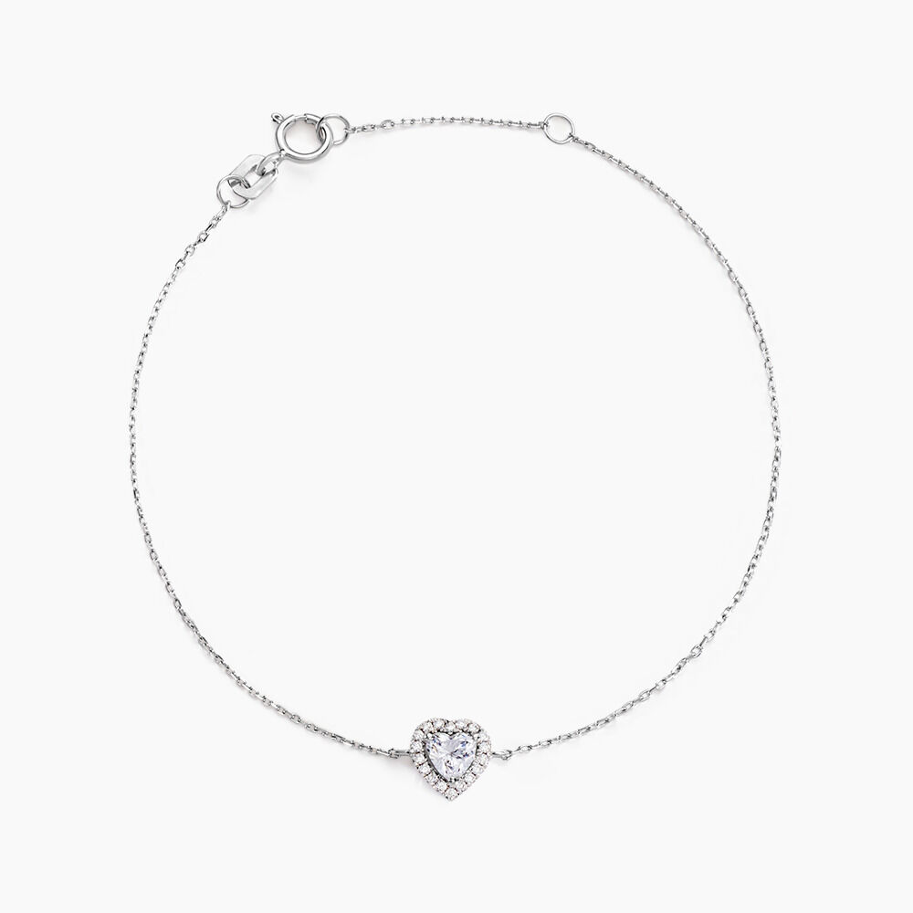 Bracelet Dari Or Blanc Oxyde De Zirconium - Bracelets chaînes Femme | Marc Orian