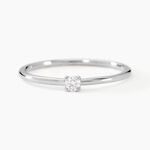 Bague Maurane Argent Blanc Diamant Synth&eacute;tique - Solitaires Femme | Marc Orian