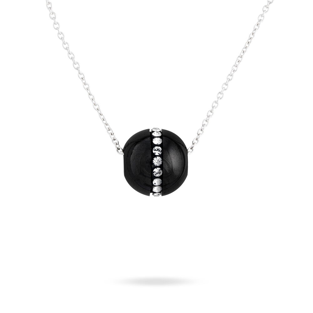Collier Nina Cera Argent Blanc Strass Et Céramique - Colliers avec pierres Femme | Marc Orian