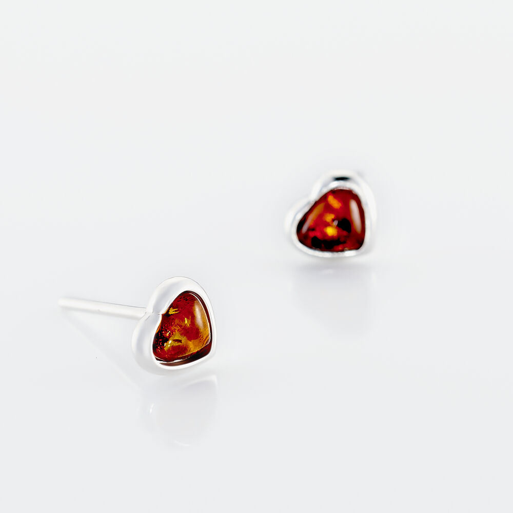 Boucles D'oreilles Puces Argent Blanc Delvinaae Ambre - Puces Femme | Marc Orian