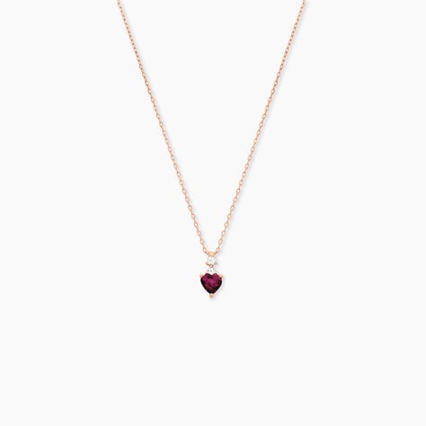 Collier Or Rose Samanta Rhodolite - Colliers avec pierres Femme | Marc Orian