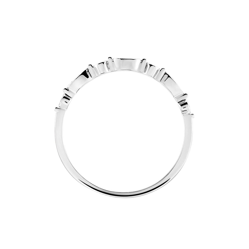 Alliance Vijay Or Blanc Diamant - Alliances avec pierres Femme | Marc Orian