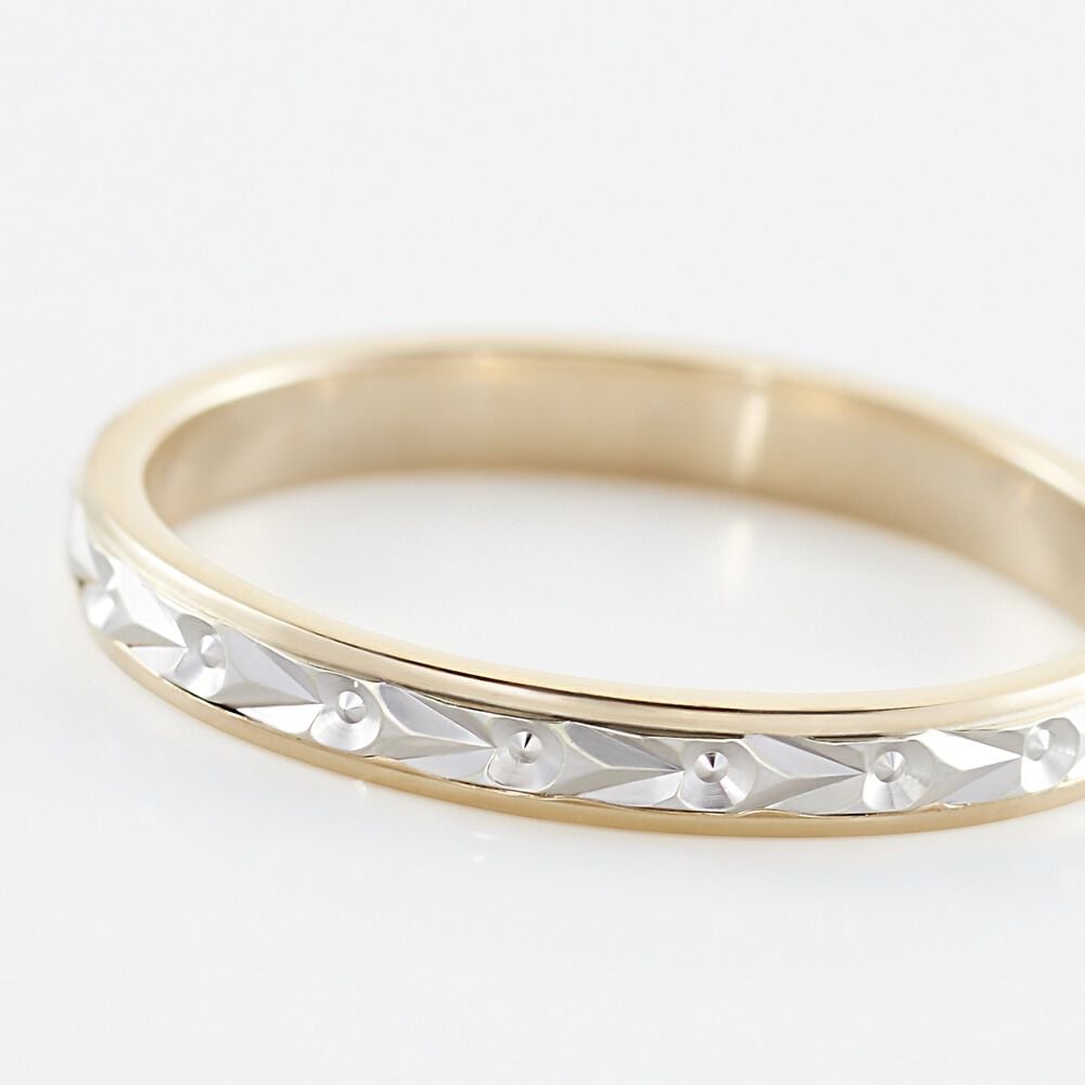 Alliance Mano Ruban Plat Or Bicolore - Alliances duo Unisex | Marc Orian