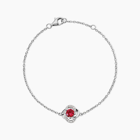 Bracelet Argent Blanc Clover Verre Oxydes De Zirconium - Bracelets fantaisie Femme | Marc Orian