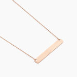 Collier Beavis Or Rose - Bijoux personnalis&eacute;s Femme | Marc Orian