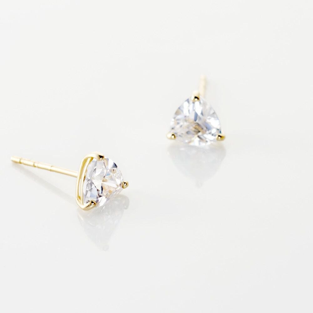 Boucles D'oreilles Puces Poinsettia Or Jaune Oxyde - Puces Femme | Marc Orian