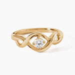 Bague Solitaire Jaume Plaqu&eacute; Or Oxyde De Zirconium - Bijoux fantaisie Femme | Marc Orian