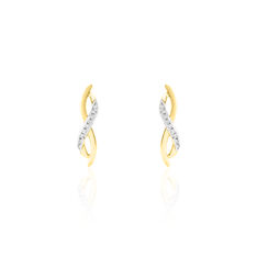 Boucles D'oreilles Puces Smina Or Jaune Diamant - Boucles d'oreilles Pendantes Femme | Marc Orian