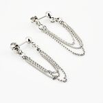 Boucles D'oreilles Pendantes Argent Blanc Novia - Pendantes Femme | Marc Orian
