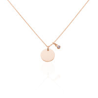 Collier Aleksandra Argent Rose Oxyde De Zirconium