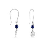 Boucles D'oreilles Pendantes Argent Kutrun Lapis Lazuli - Pendantes Femme | Marc Orian