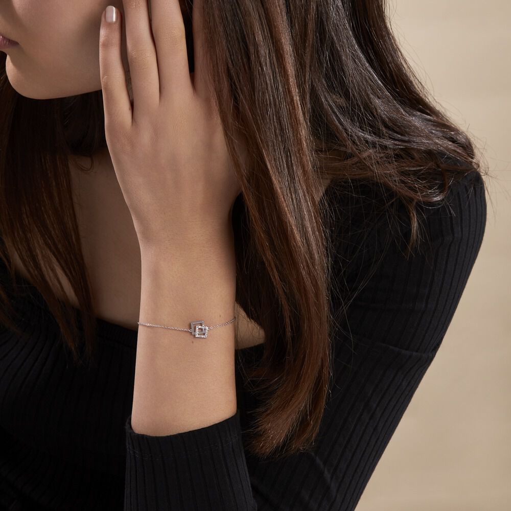 Bracelet Argent Maysoon Oxydes De Zirconium - Bracelets chaînes Femme | Marc Orian