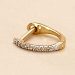 Cr&eacute;ole Unitaire Aryanna Or Jaune Diamant - Piercings d'oreilles Famille | Marc Orian