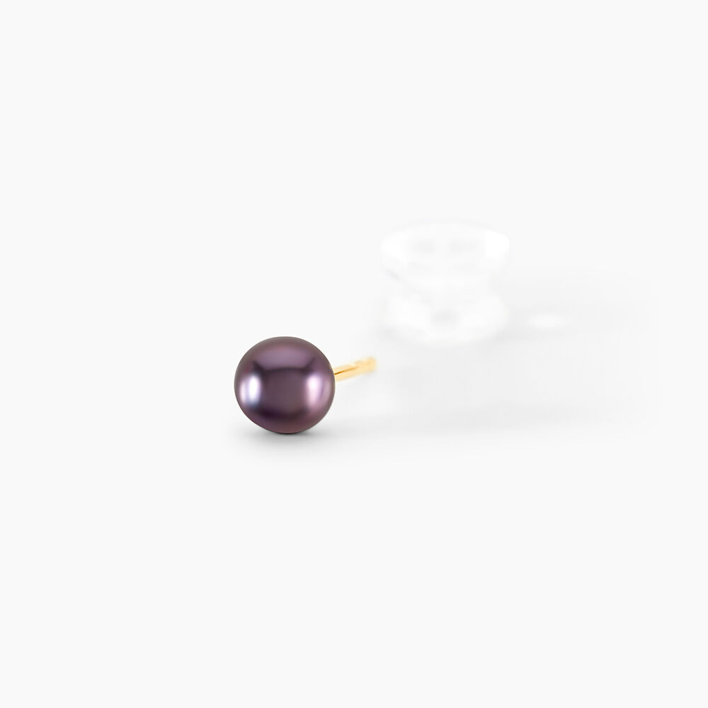 Boucles D'oreilles Puces Micaelle Teintees Or Jaune Perle De Culture - Boucles d'oreilles mariage Femme | Marc Orian