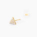 Boucles D'oreilles Puces Eloane Triangle Or Jaune Oxyde De Zirconium - Puces Femme | Marc Orian