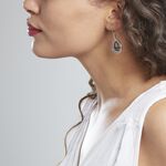 Boucles D'oreilles Pendantes Brewen Argent Blanc C&eacute;ramique Et Oxyde - Pendantes Femme | Marc Orian