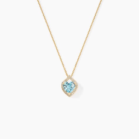 Collier Rosaline Or Jaune Topaze Et Oxyde De Zirconium - Colliers avec pierres Femme | Marc Orian