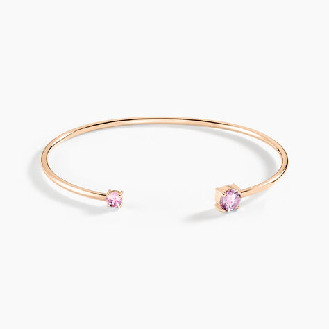 Bracelet Jonc Rio Argent Rose Oxyde De Zirconium - Bracelets joncs Femme | Marc Orian