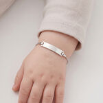 Bracelet Identit&eacute; Esta Maille For&ccedil;at Or Blanc - Gourmettes Enfant | Marc Orian