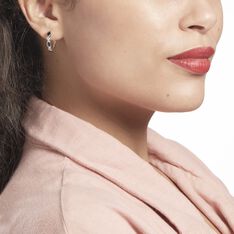 Creoles Ouvertes Argent Herbaud Oxydes De Zirconium - Boucles d'oreilles Créoles Femme | Marc Orian