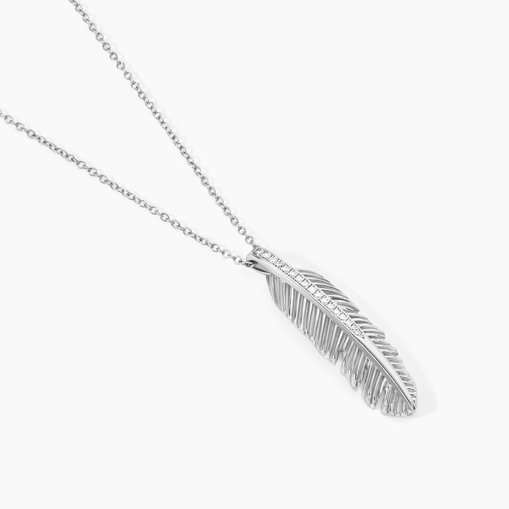Collier Navyla Argent Blanc Oxyde De Zirconium - Colliers avec pierres Femme | Marc Orian