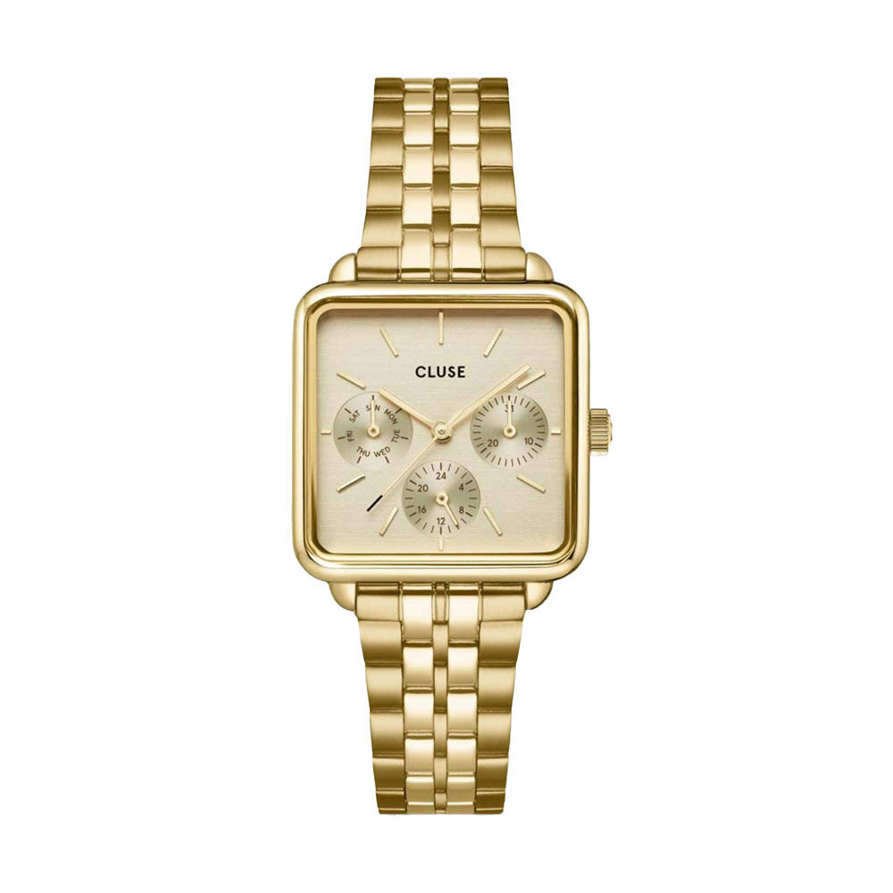 Montre Cluse La Tetragone Multifunction Doré - Montres étanches Femme | Marc Orian
