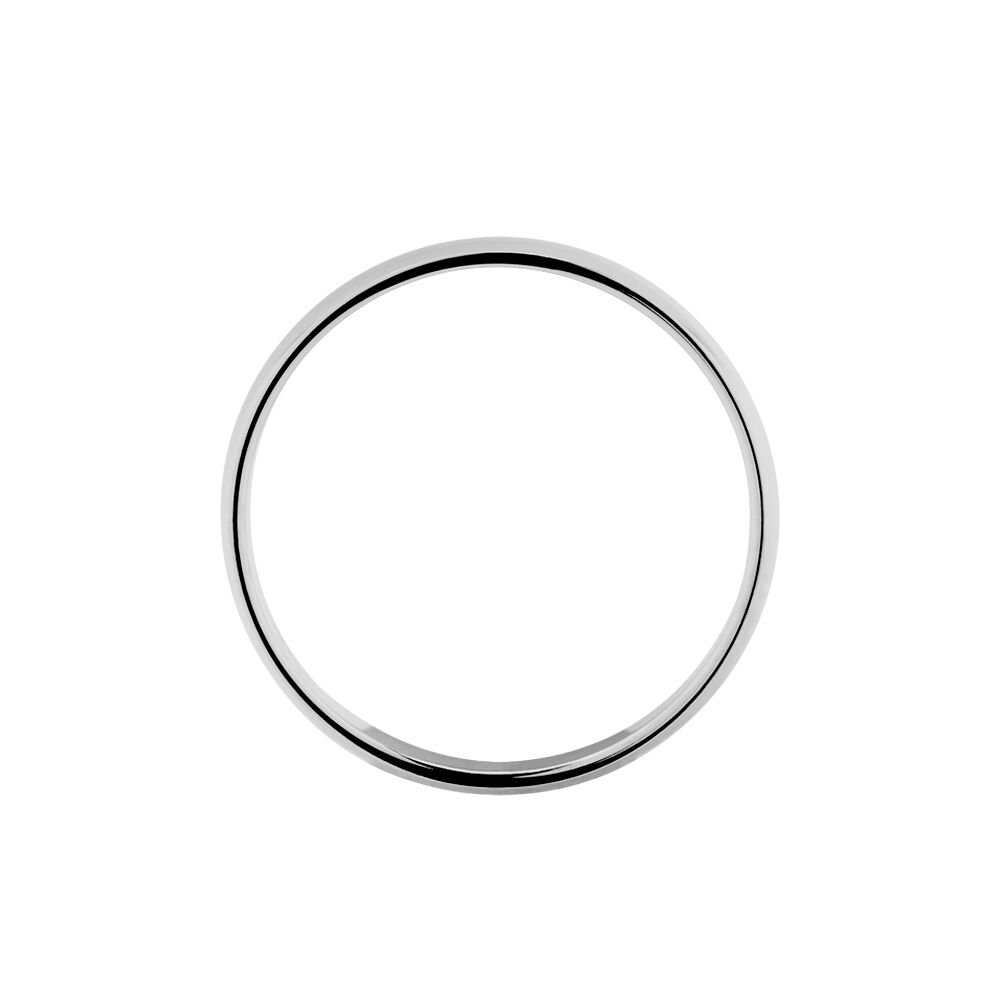 Alliance Khelya Ruban Plat Argent Blanc - Alliances personnalisées Famille | Marc Orian