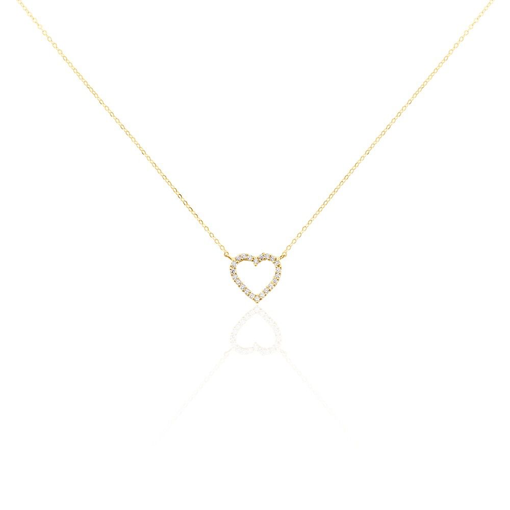 Collier Or Jaune Ansel Oxyde De Zirconium - Colliers avec pierres Femme | Marc Orian