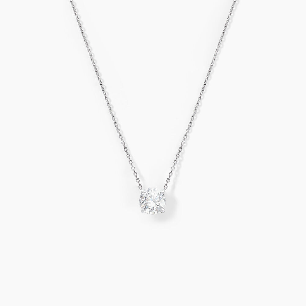 Collier Ponama Or Blanc Oxyde De Zirconium - Colliers avec pierres Femme | Marc Orian