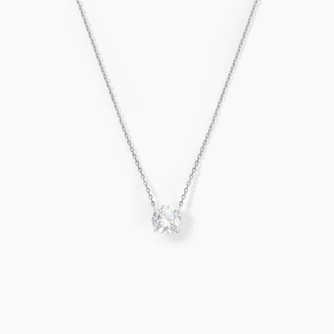 Collier Ponama Or Blanc Oxyde De Zirconium - Colliers avec pierres Femme | Marc Orian