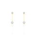 Boucles D'oreilles Pendantes Athena Or Jaune Strass - Pendantes Femme | Marc Orian