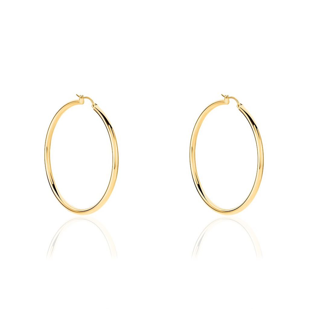 Creoles Mitya Acier Ip Doré - Créoles Femme | Marc Orian