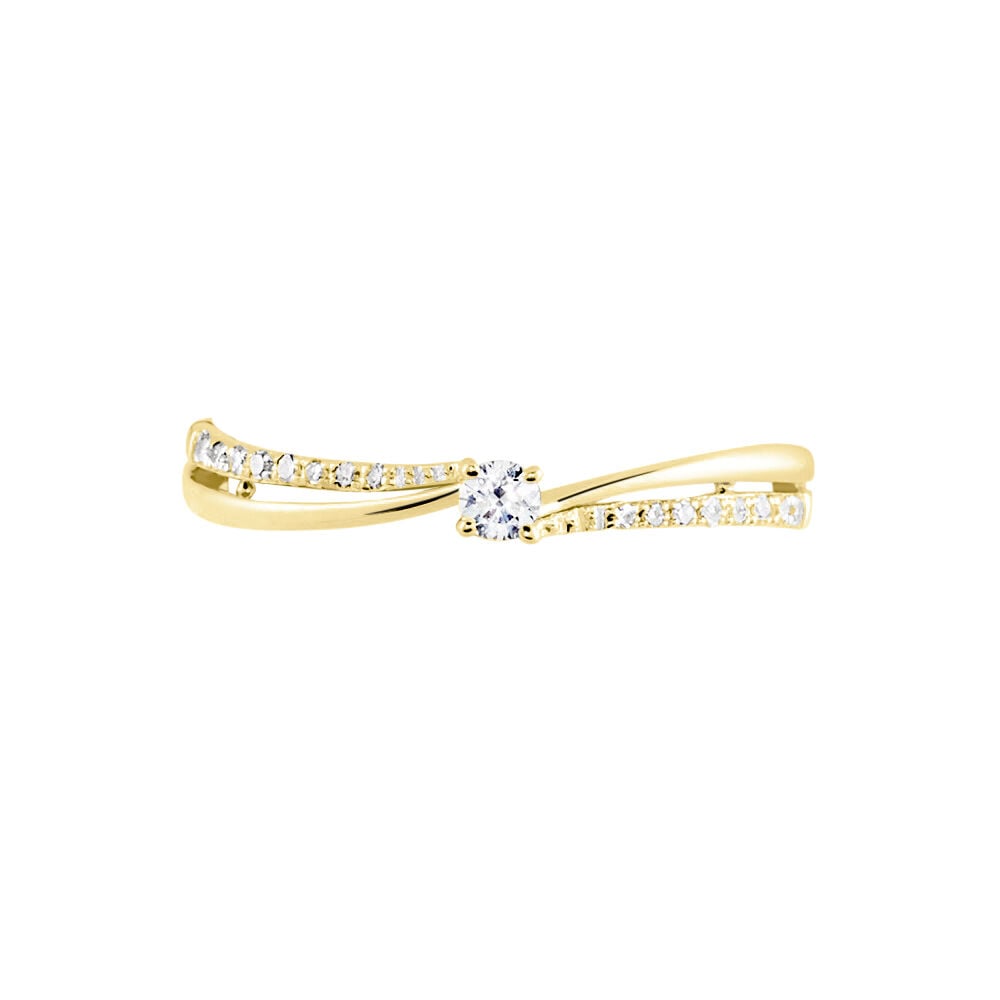 Bague Solitaire Asia Or Jaune Diamant - Parures de mariage Femme | Marc Orian