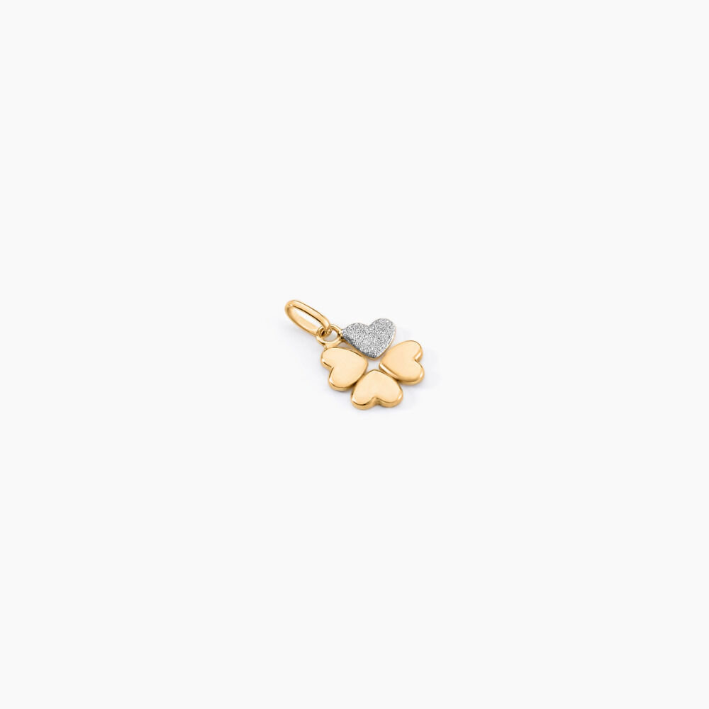 Pendentif Eudocie Coeur Trefle Or Jaune - Pendentifs Famille | Marc Orian