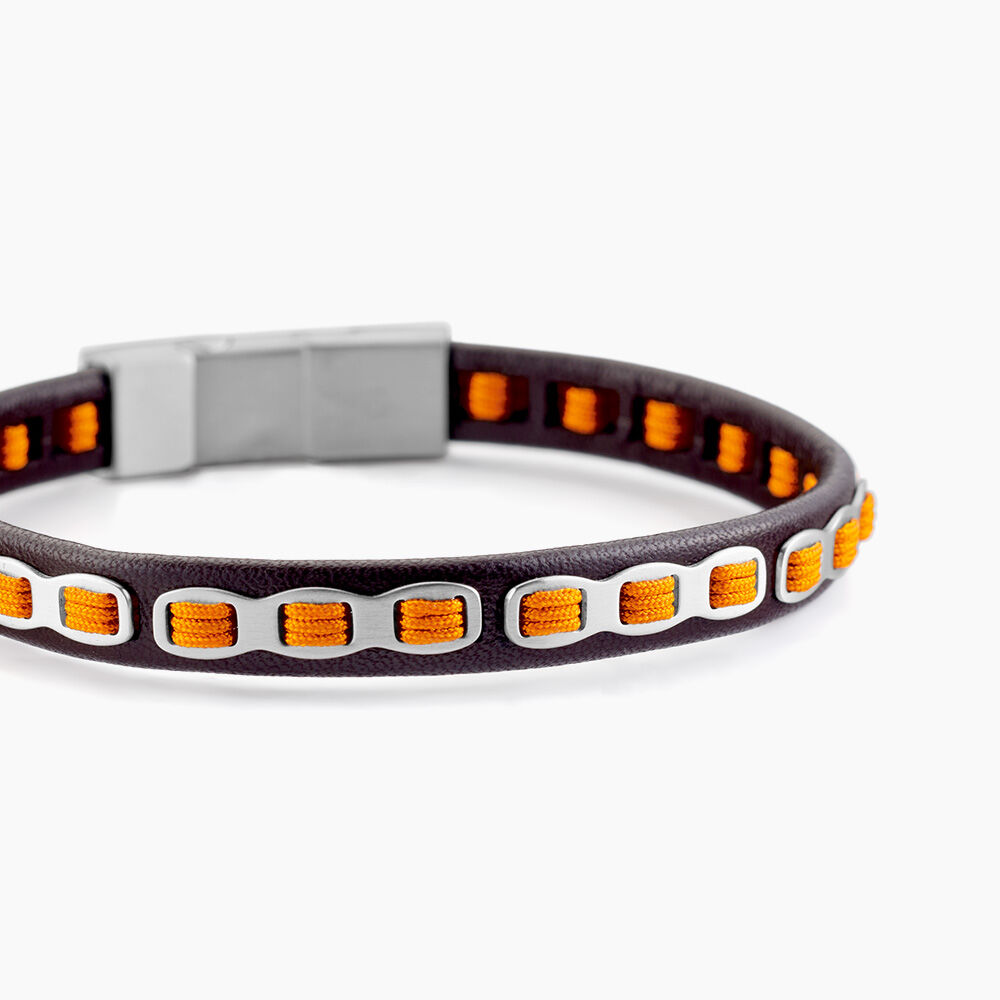 Bracelet Cuir De Vache Marron - Bracelets cuir Homme | Marc Orian