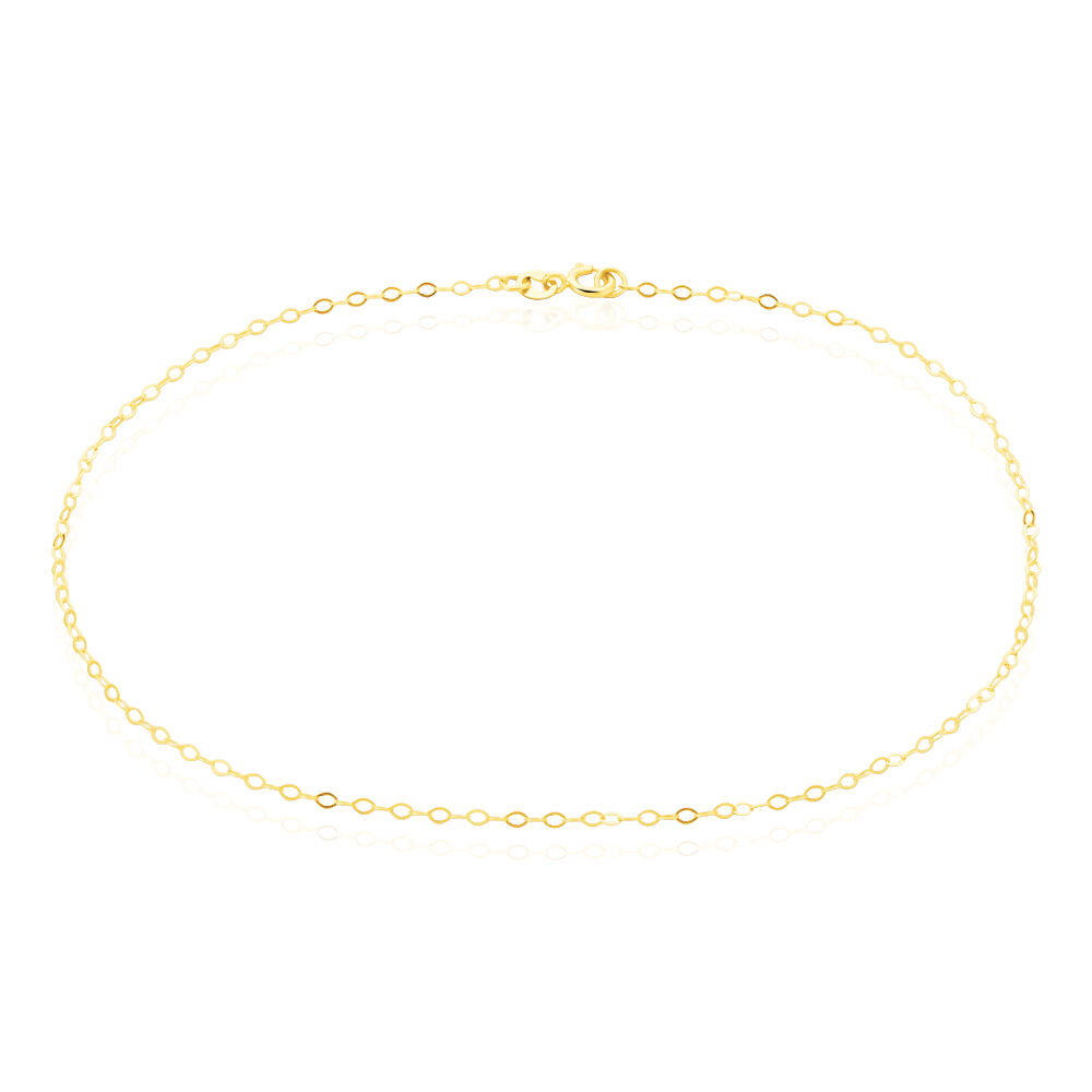 Cha&icirc;ne De Cheville Maille For&ccedil;at Or Jaune - Chaines de cheville Femme | Marc Orian