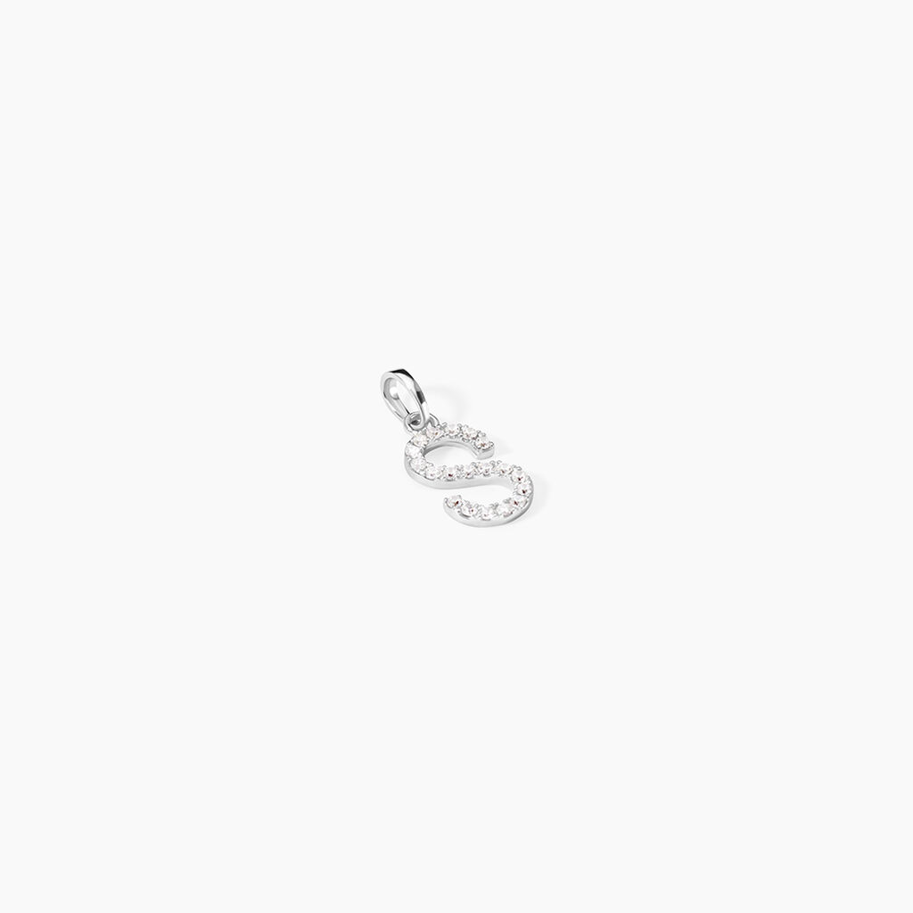 Pendentif Klementine Or Blanc Oxyde De Zirconium - Pendentifs Femme | Marc Orian