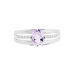 Bague Milna Or Blanc Amethyste Et Oxyde De Zirconium - Bagues pierres fines Femme | Marc Orian