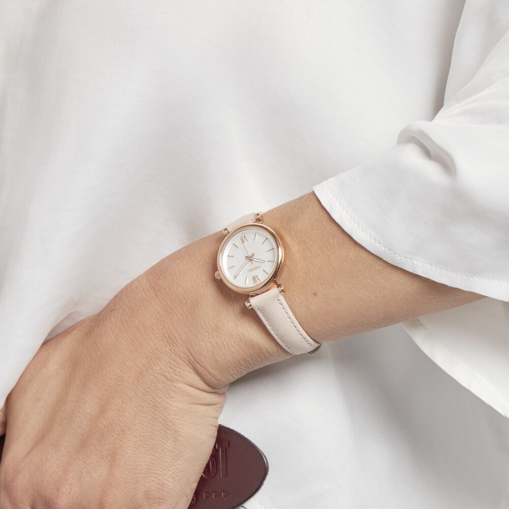 Fossil montre femme new arrivals cuir