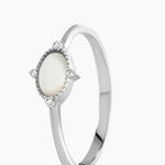 Bague Margot Argent Blanc Nacre Oxyde De Zirconium - Bijoux fantaisie Femme | Marc Orian