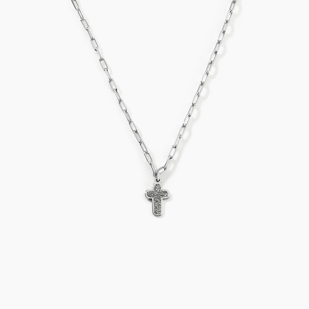 Collier Etincelante Argent Blanc - Colliers ras du cou Femme | Marc Orian