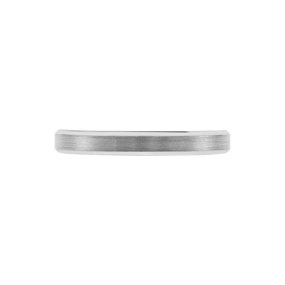 Alliance Rominus Ruban Plat Palladium Blanc - Alliances duo Homme | Marc Orian