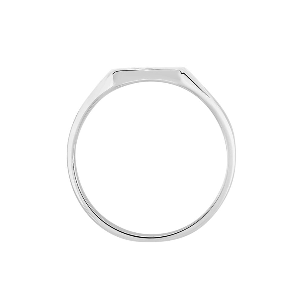 Chevalière Daniel Argent Blanc - Bijoux personnalisés Homme | Marc Orian