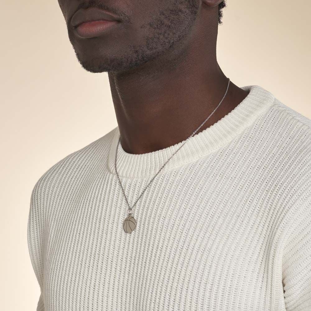 Pendentif Elyas Argent Blanc - Pendentifs Homme | Marc Orian