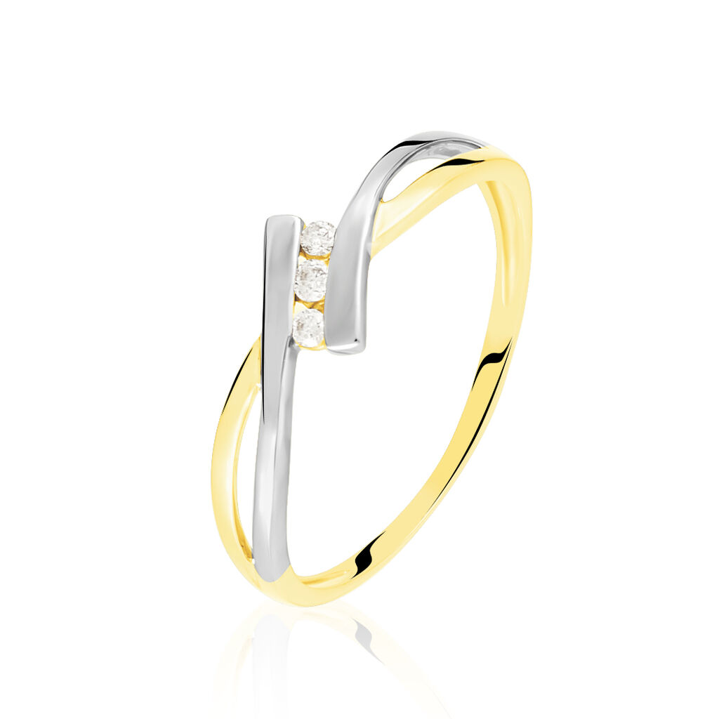 Bague Brixia Or Bicolore Diamant - Parures de mariage Femme | Marc Orian