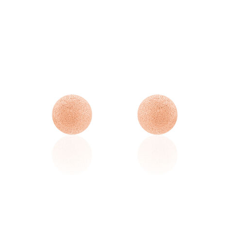 Boucles D'oreilles Puces Fidelia Boule Sablee Or Rose - Clous d'oreilles Femme | Marc Orian