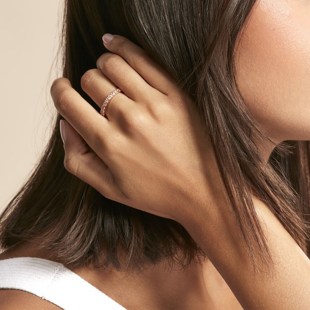 Bague Rio Santa Teresa Argent Rose Oxyde De Zirconium - Bagues avec pierre Femme | Marc Orian