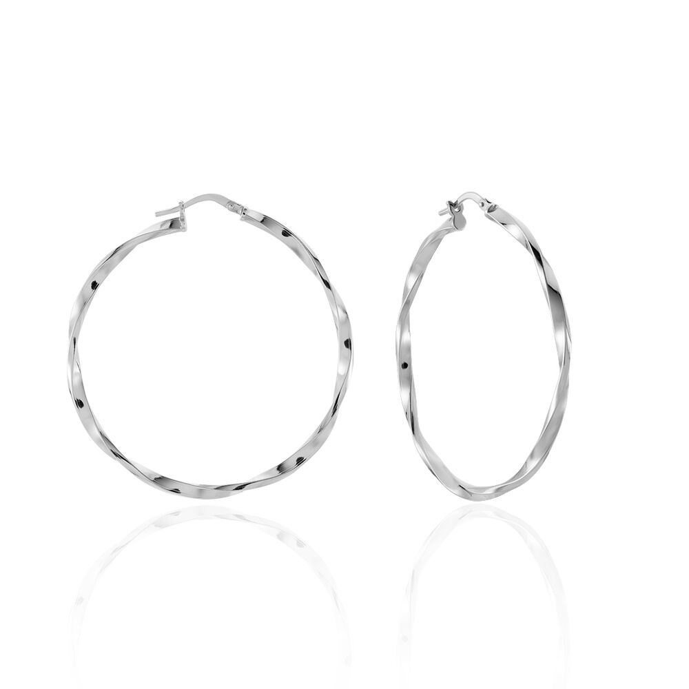 Créoles Argent Blanc Ires - Créoles Femme | Marc Orian