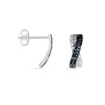 Boucles D'oreilles Puces Alric Or Blanc Diamant - Puces Femme | Marc Orian